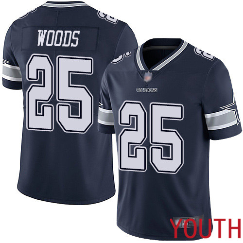 Youth Dallas Cowboys Limited Navy Blue Xavier Woods Home #25 Vapor Untouchable NFL Jersey
